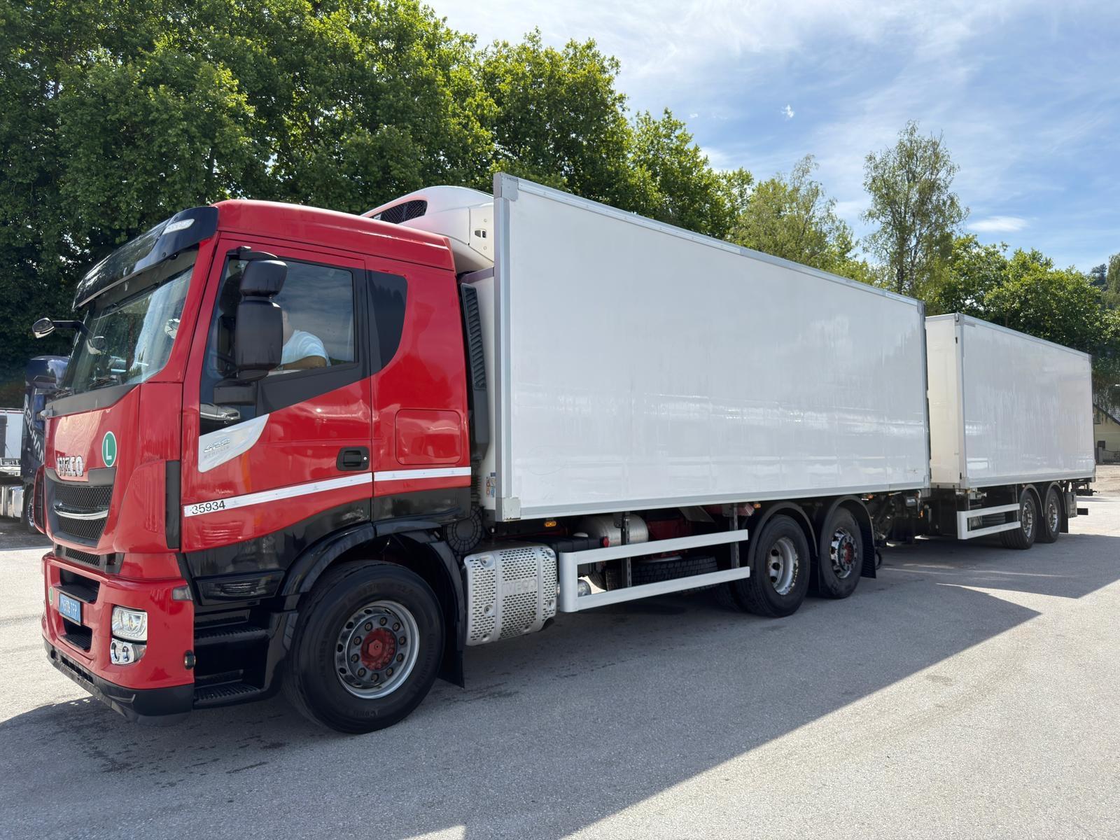 Iveco STRALIS 420 6X2 KÜHLKOFFER + ANHÄNGER SCHUH 2019
