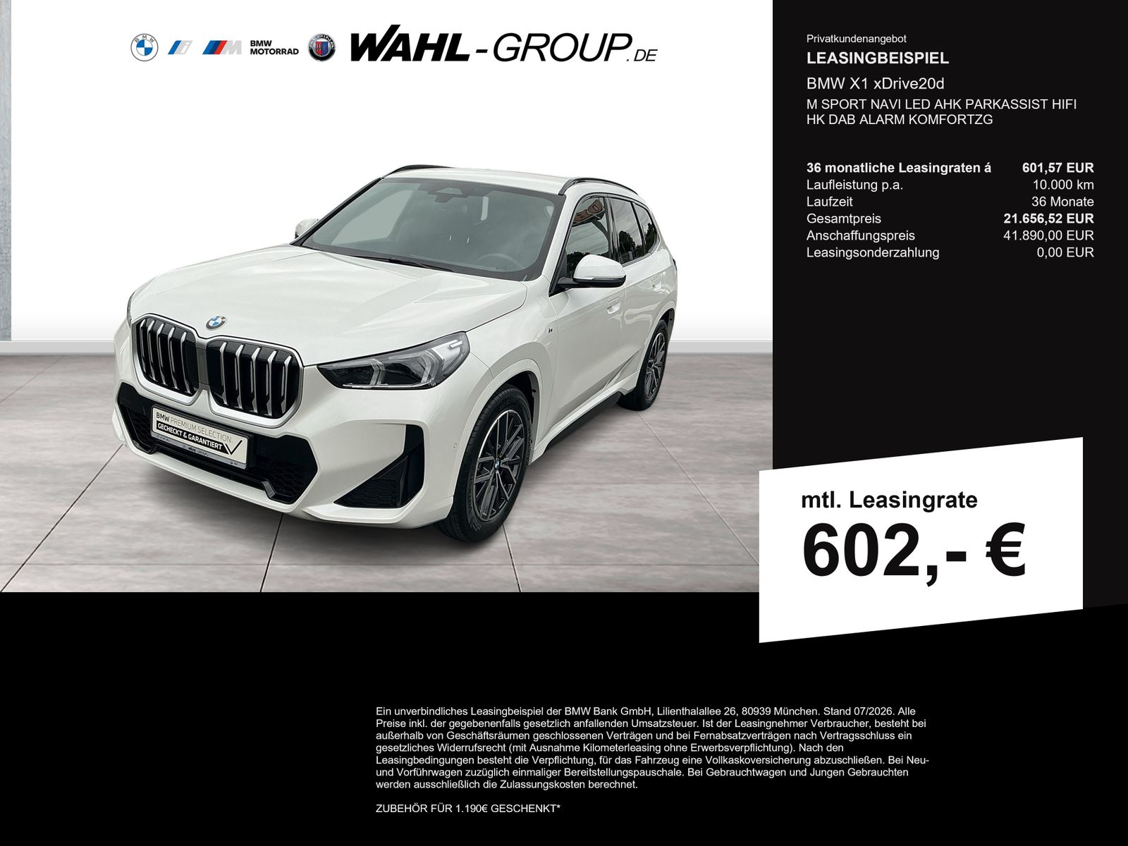 BMW X1 xDrive20d M SPORT NAVI LED AHK PARKASSIST  HI