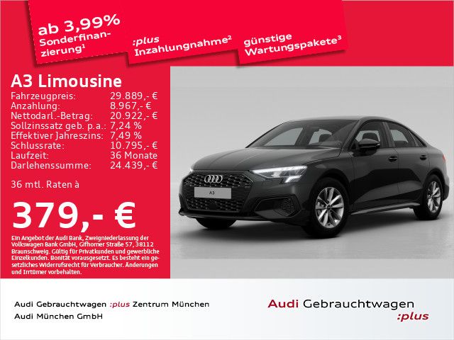 Audi A3 Limousine 30 TDI Virtual+/LED/Navi+/PDC