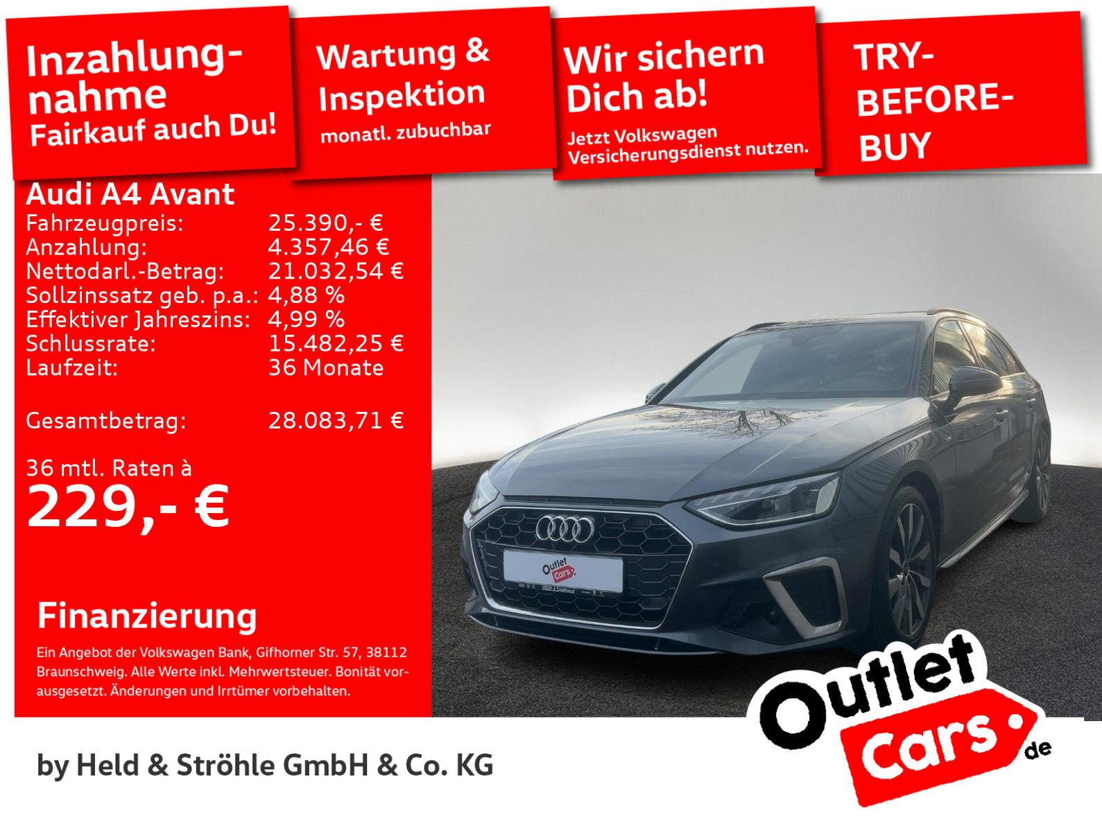 Audi A4 Avant 2x S-Line 35 TDI 18 ACC LED NAVI+ R-KAM