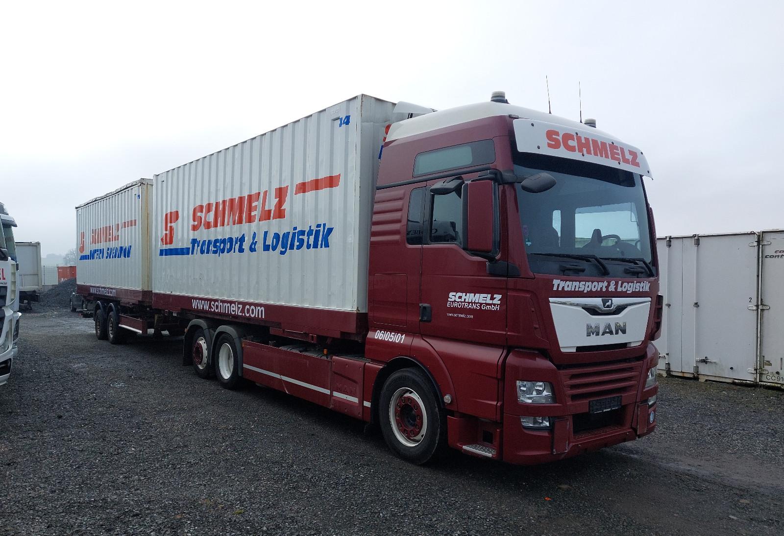 MAN TGX 26.460 BDF + Tandem Anhänger + 2x Brücke