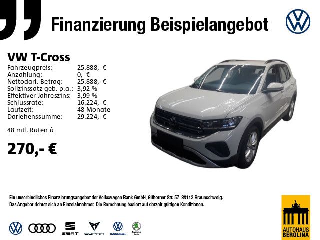 VW T-Cross 1.0 TSI Life DSG *ACC*NAV*R-CAM*PDC*SHZ*