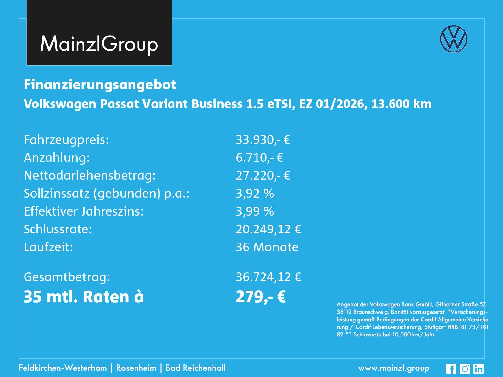 Volkswagen Passat Variant 1.5 eTSI DSG Business AHK 360 ACC foto 3