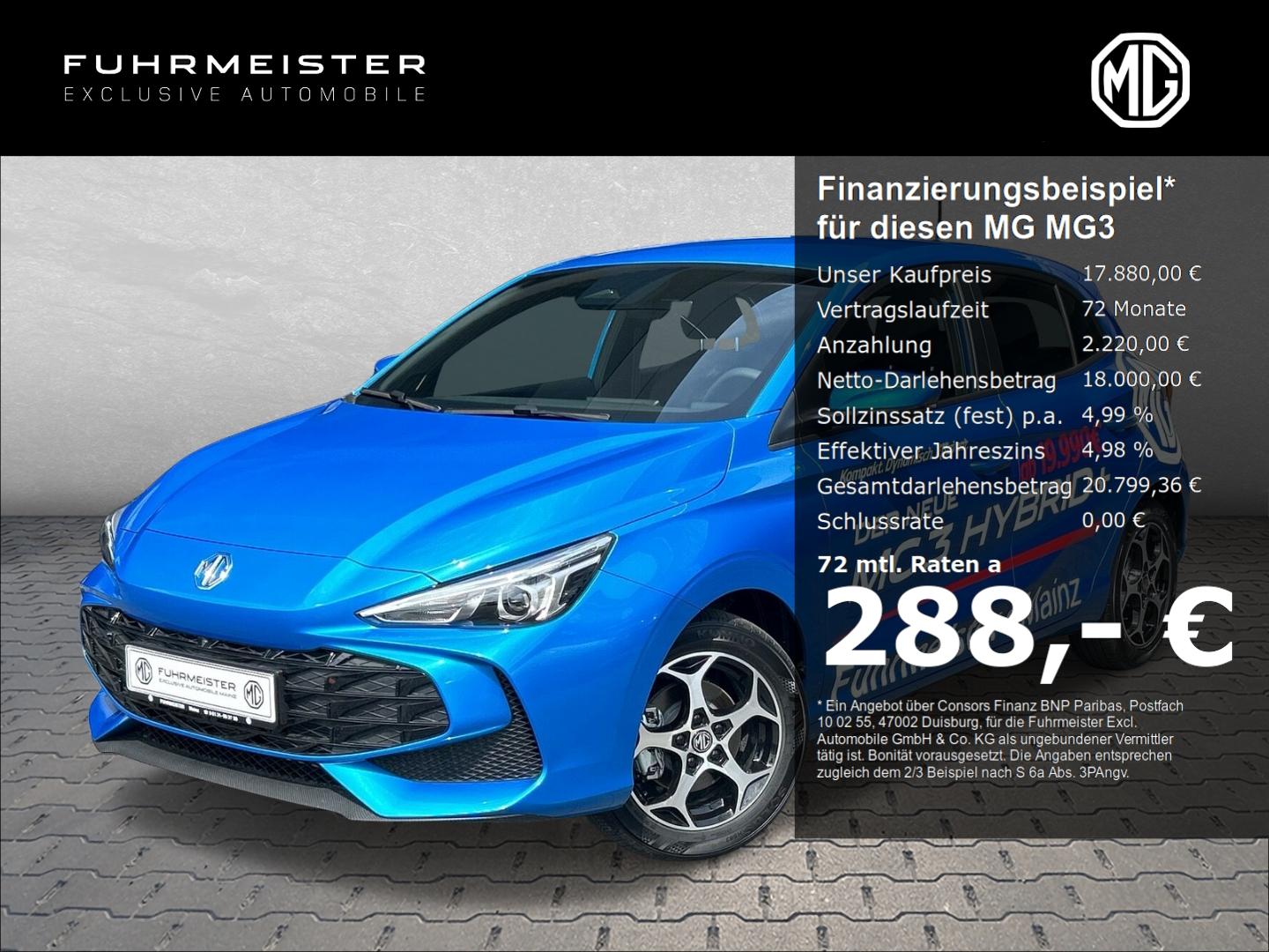 MG3 HEV Comfort 1.5 Liter-Hybrid 16 '' Leichtmet