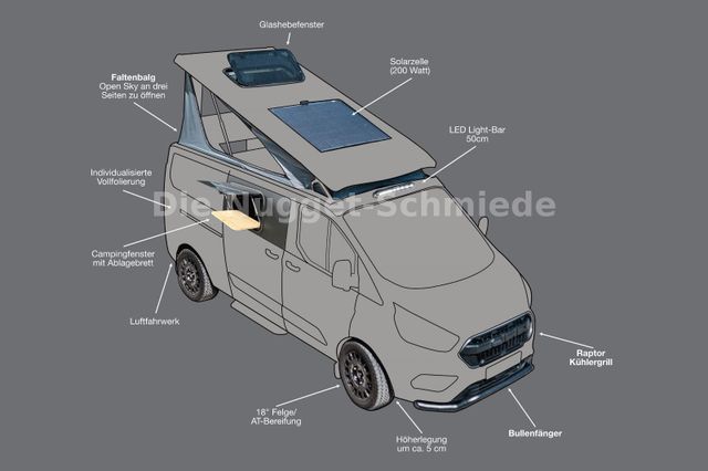 Ford Custom Nugget Plus 150 Individuell  Aufstelldach