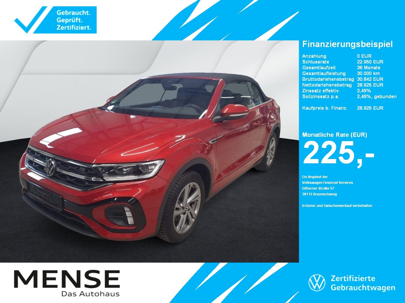 Volkswagen T-Roc Cabriolet 1.5 TSI DSG R-line CarPlay AHK