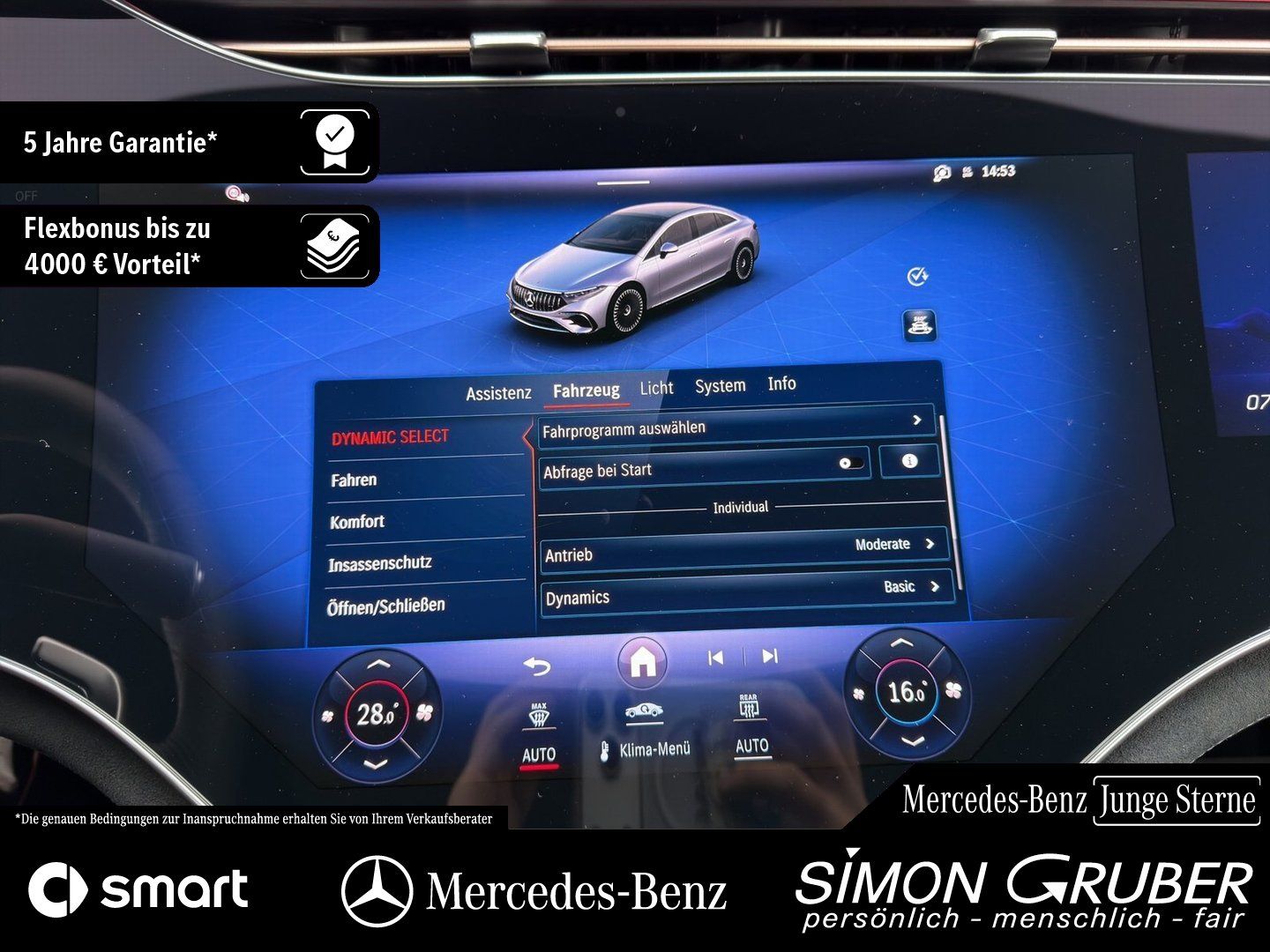 Fahrzeugabbildung Mercedes-Benz EQS 53 4M+ Pano HUD HAL Sitzklima 118kwh Mod2025