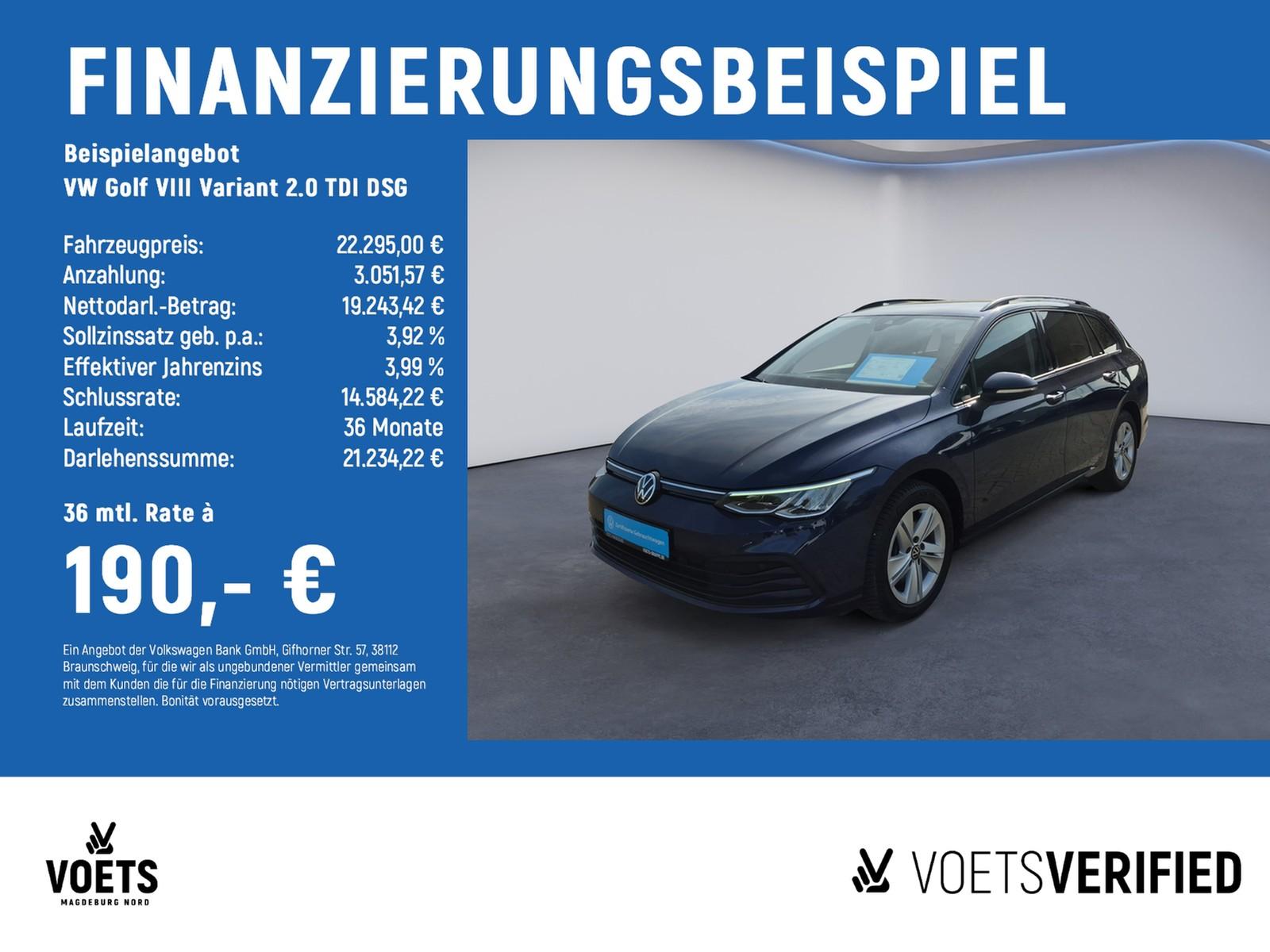 Volkswagen Golf VIII Variant 2.0  TDI  DSG Life LED+NAVI+AH