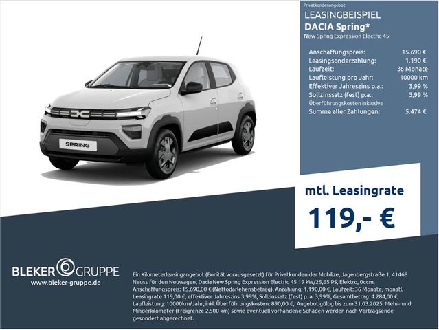 Dacia Spring New Spring Expression Electric 45