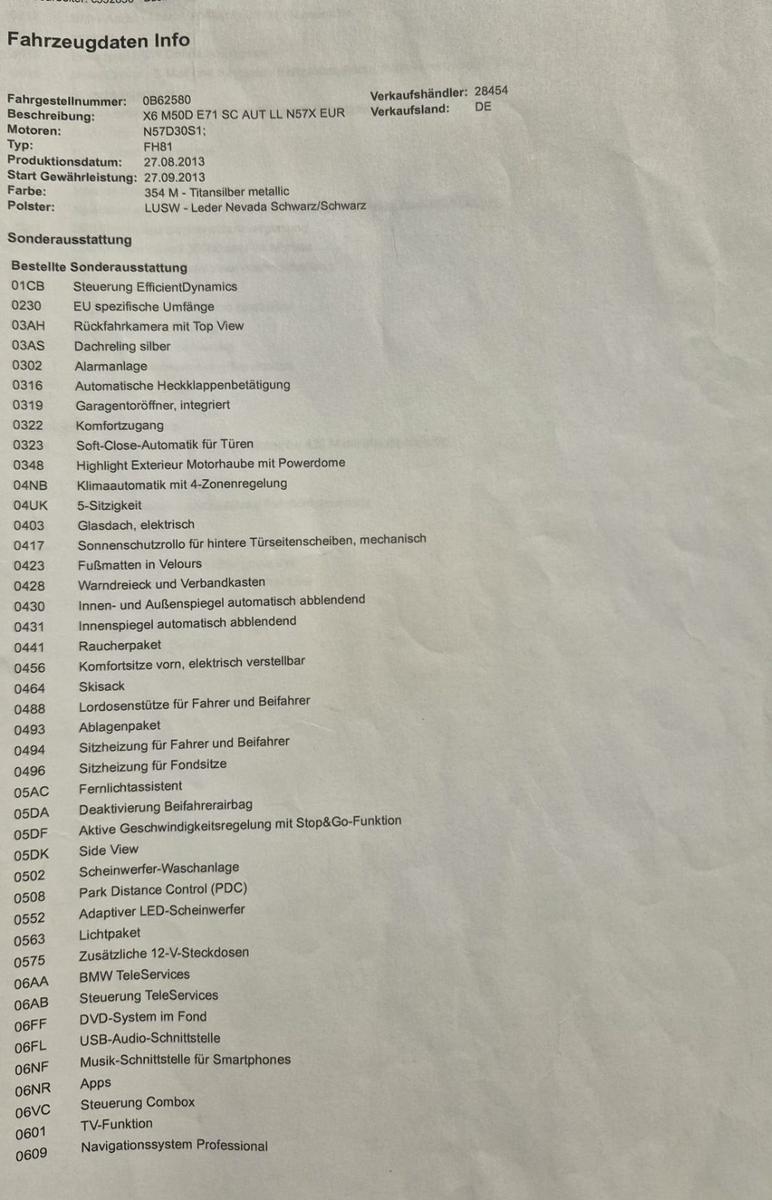 BMW X6 M50d / Turbolader deffekt
