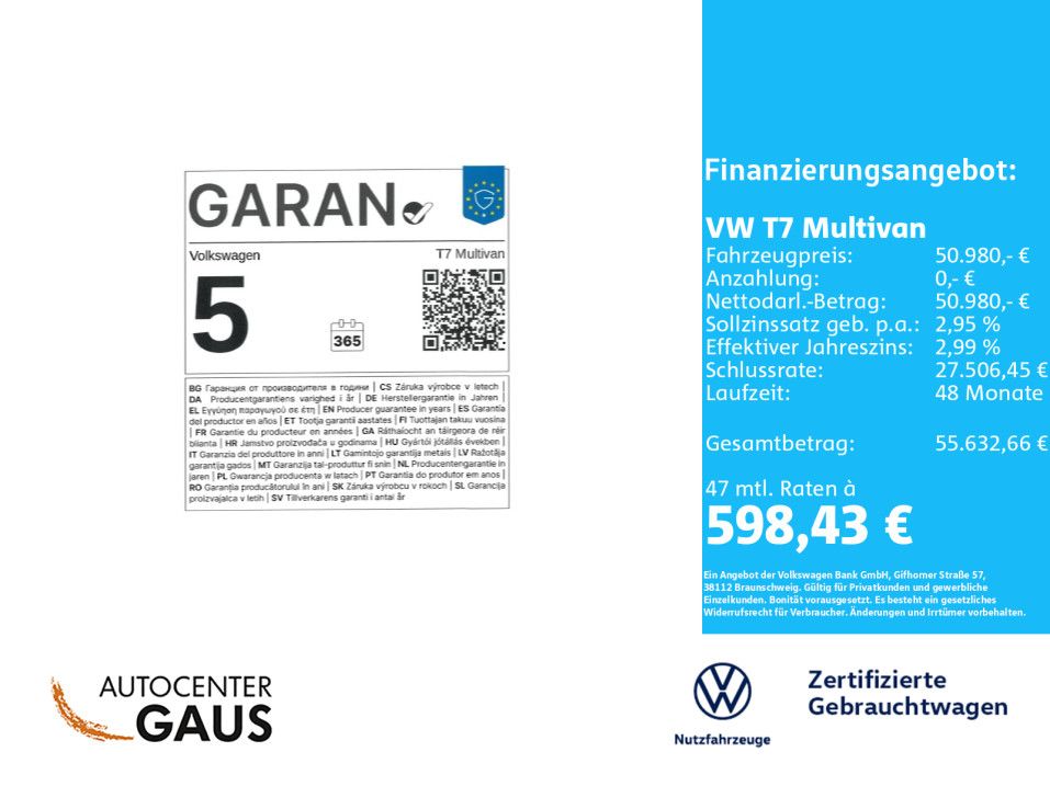 Multivan Goal 2.0 TDI DSG
