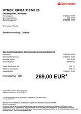 HYMER / ERIBA / HYMERCAR Eriba Touring 310 Messe-Aktion*Finanzierung ab 1 - HYMER / ERIBA 310