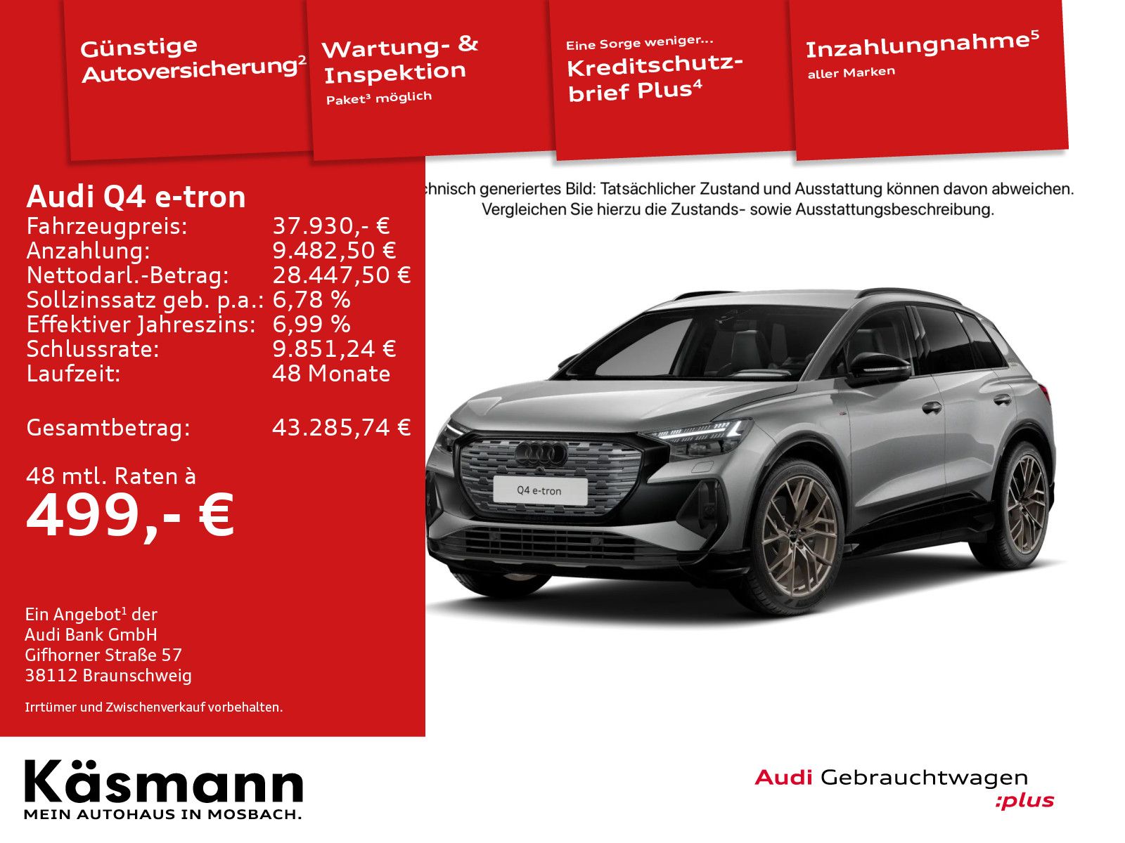 Audi Q4 e-tron 50 qu S line NAV SHZ imagem 2