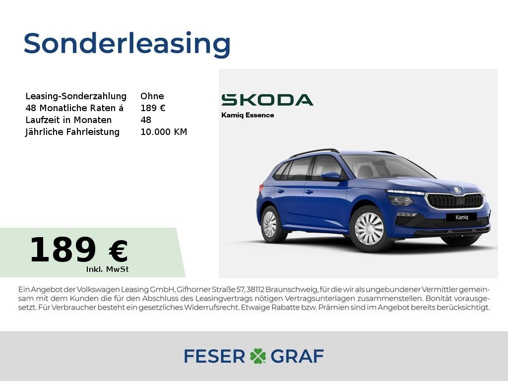 Skoda Kamiq Essence 1,0 TSI 70kW *SMART-LINK*SZH*LED*