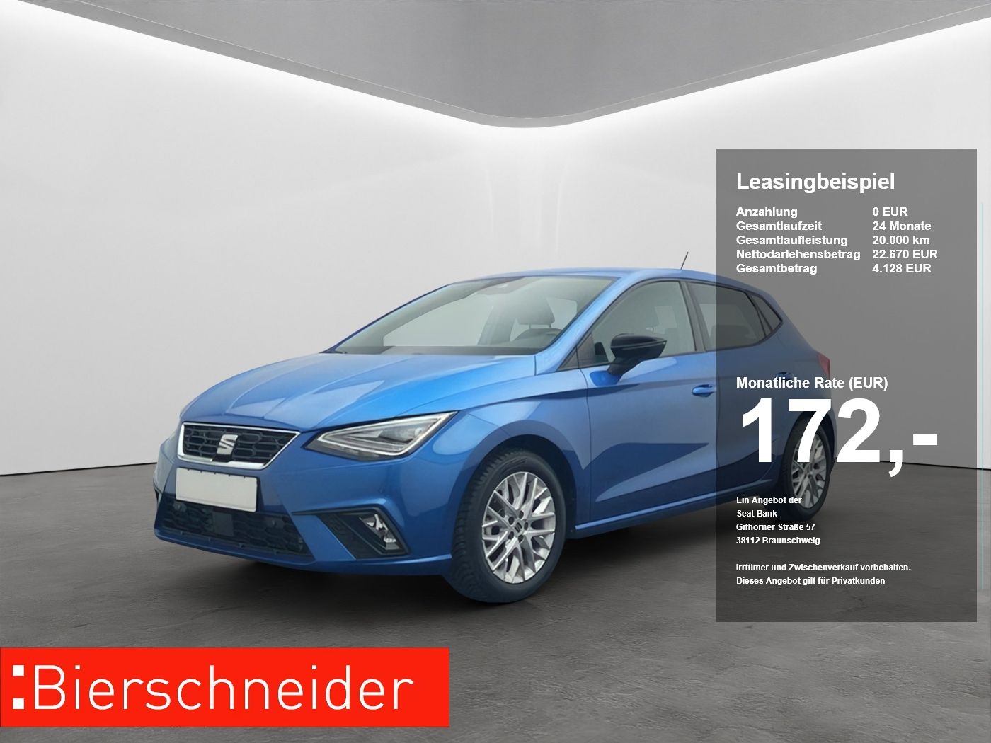 Seat Ibiza 1.0 TSI DSG FR ab 136.- EUR mtl. 990.- Anz