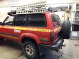 Toyota Land Cruiser, HDJ 80, Notarzt, Rallye-Fzg.  - rote Toyota Land Cruiser