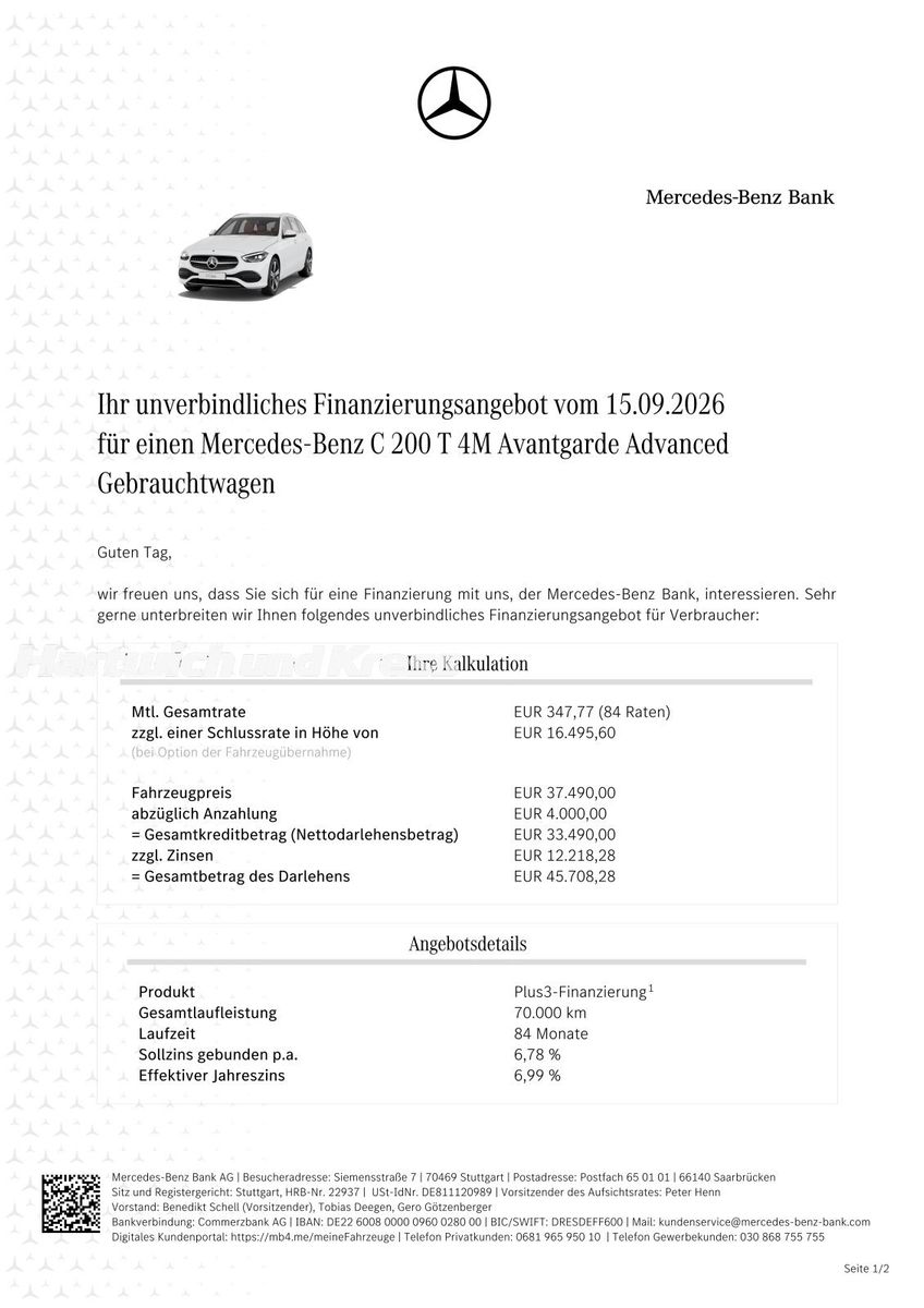 Mercedes-Benz C 200 T 4Matic Avantgarde AHK Totwinkel Kamera foto 3