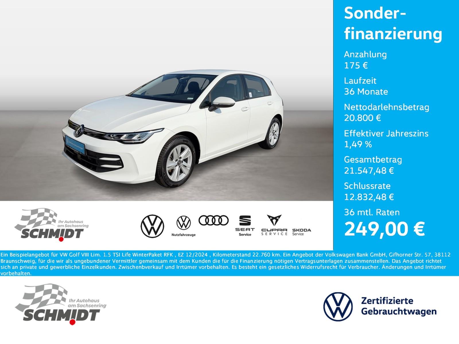 Volkswagen Golf VIII Lim. 1.5 TSI Life WinterPaket RFK