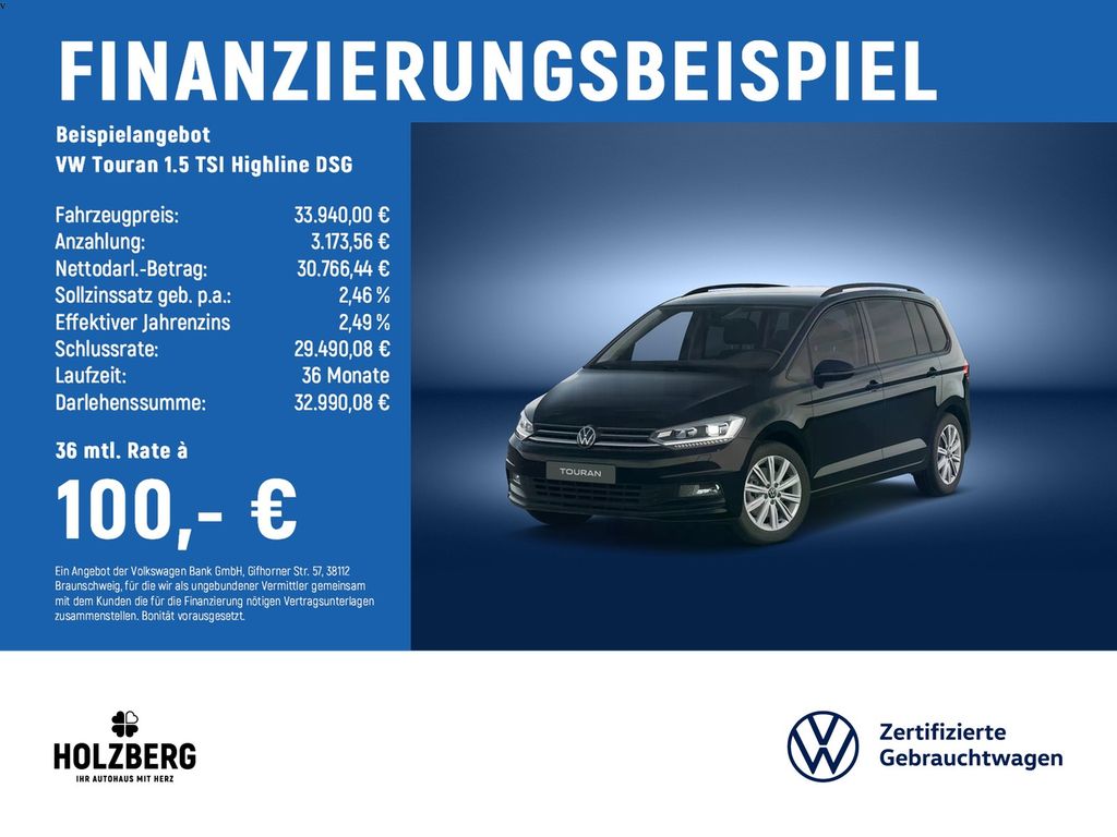 Volkswagen Touran 1.5 TSI Highline DSG 7SITZER+AHK+LED