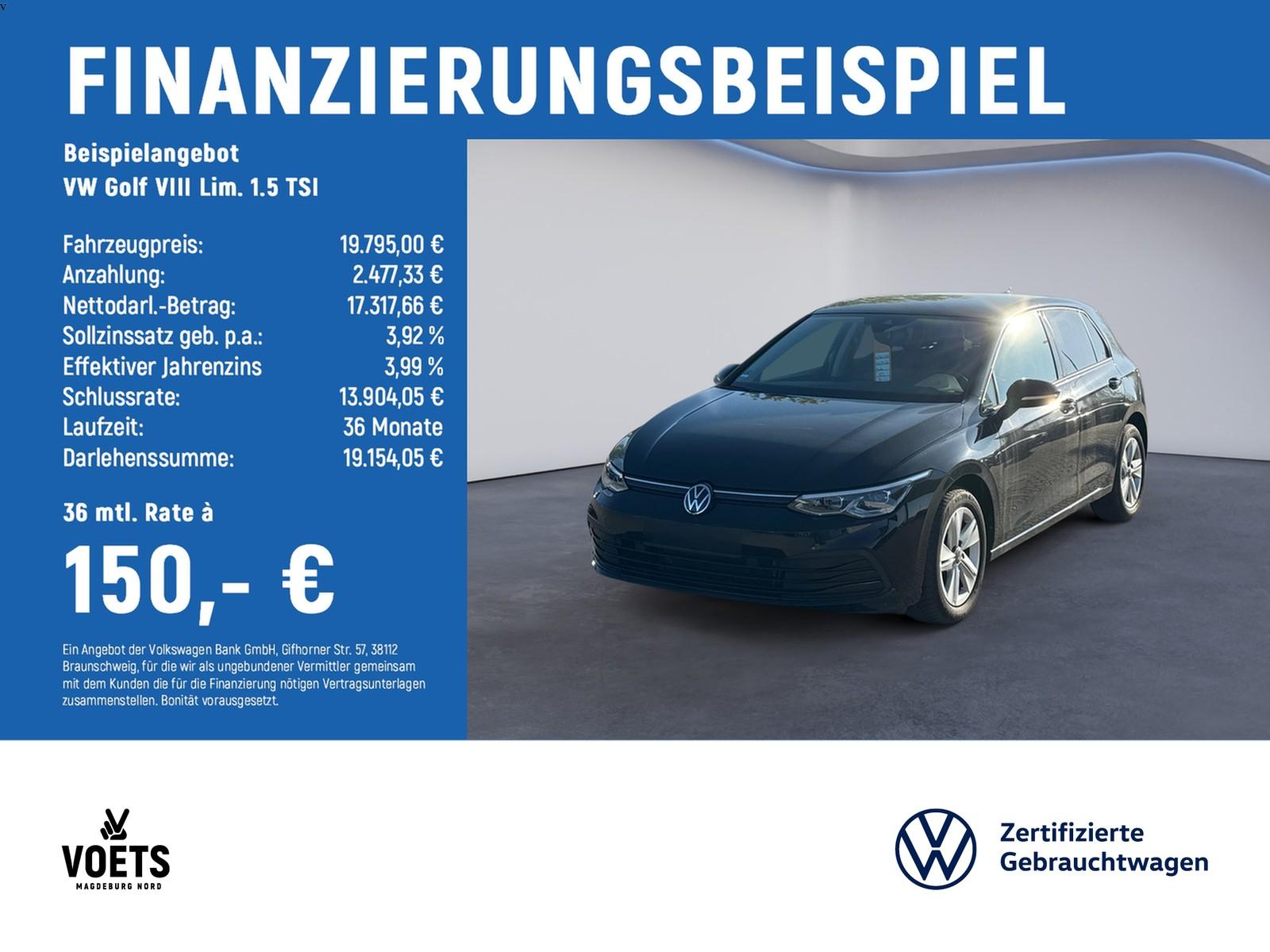 Volkswagen Golf VIII Lim.  1.5  TSI Life LED+NAVI+PDC+SHZ