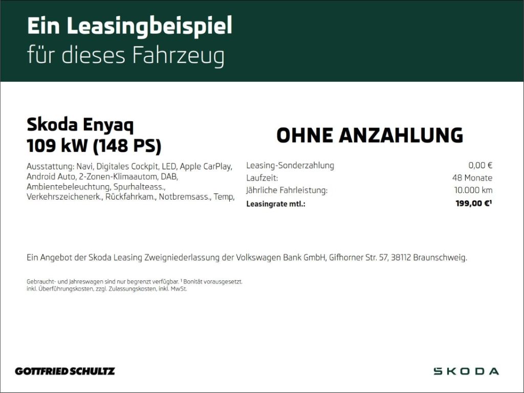 Skoda Enyaq 109 kW 50 Loft Navi   Kamera   LED   Klima