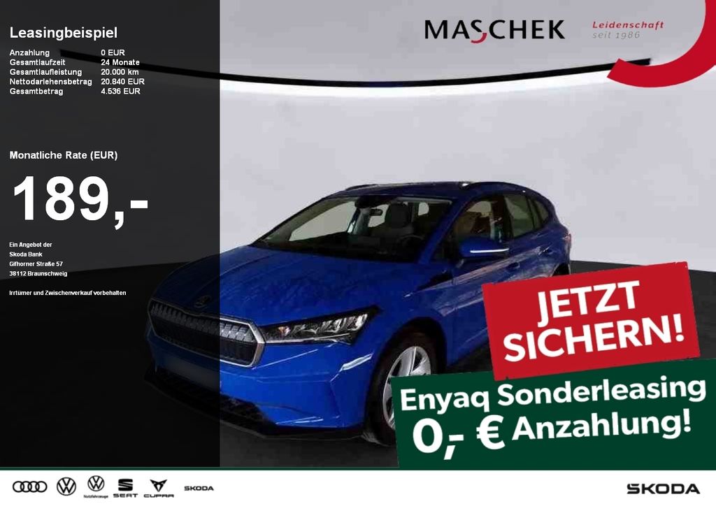 Skoda Enyaq 50 Sonderleasing ohne Anzahlung ! AUT LED