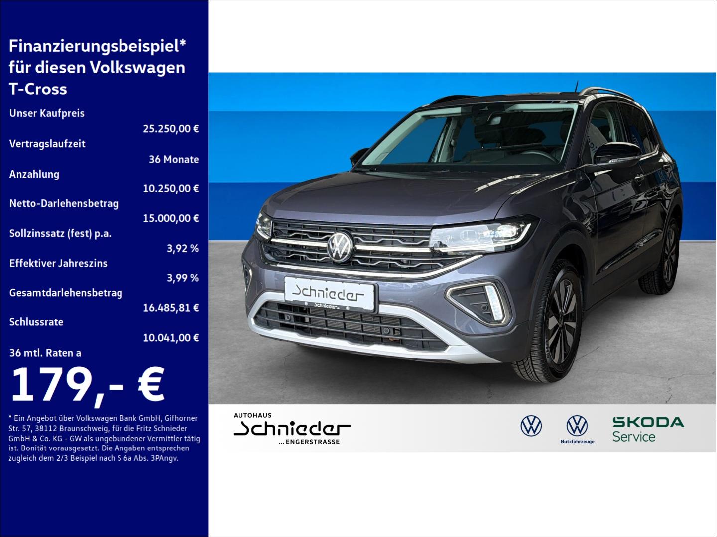 Volkswagen T-Cross 1.0 TSI Goal Rear View LED Climatronic