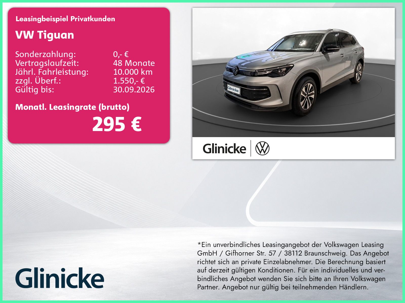 Volkswagen Tiguan "ENERGY" 1,5 eTSI (130 PS) DSG *LEASING*