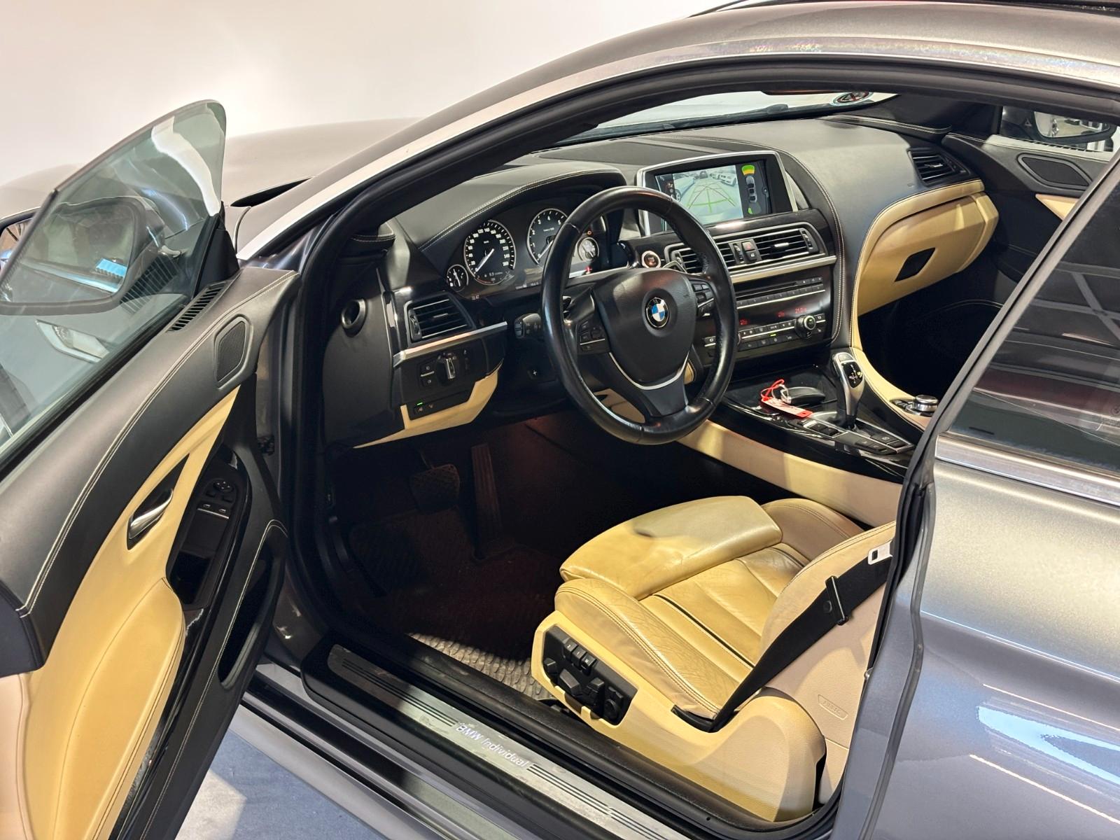 BMW 650i F13 xDrive Coupé V8 408 ch • BMW Individual • Cuir beige • Head-up • Toit pano • 19"