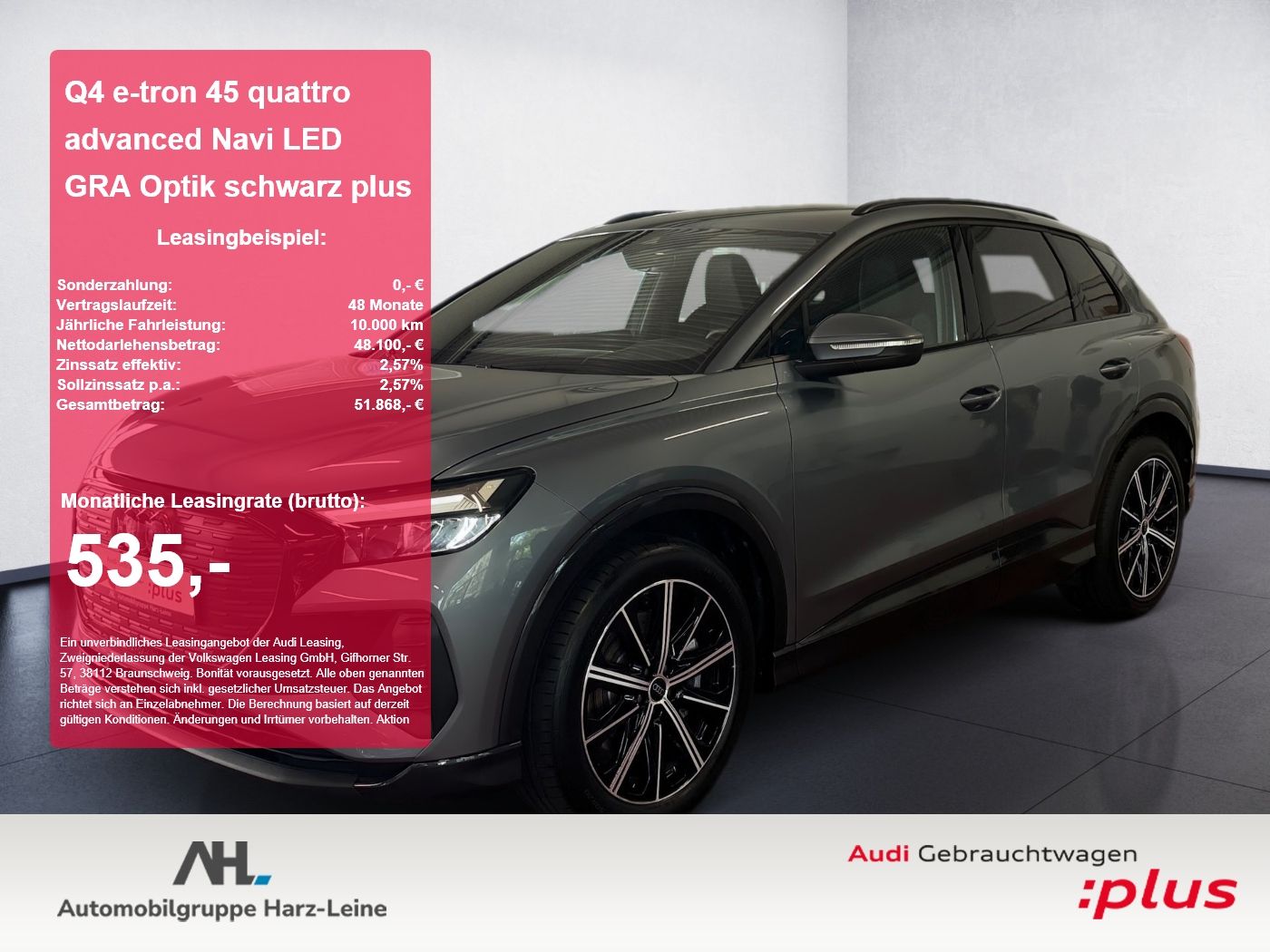 Audi Q4 e-tron 45 quattro advanced Navi LED GRA Optik