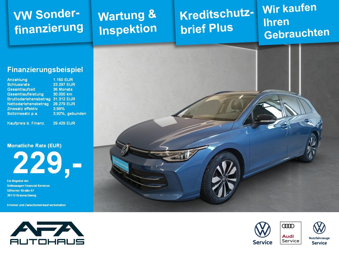 Volkswagen Golf VIII Var. 2.0 TDI GOAL DSG AHK*NAV*RFK*ACC