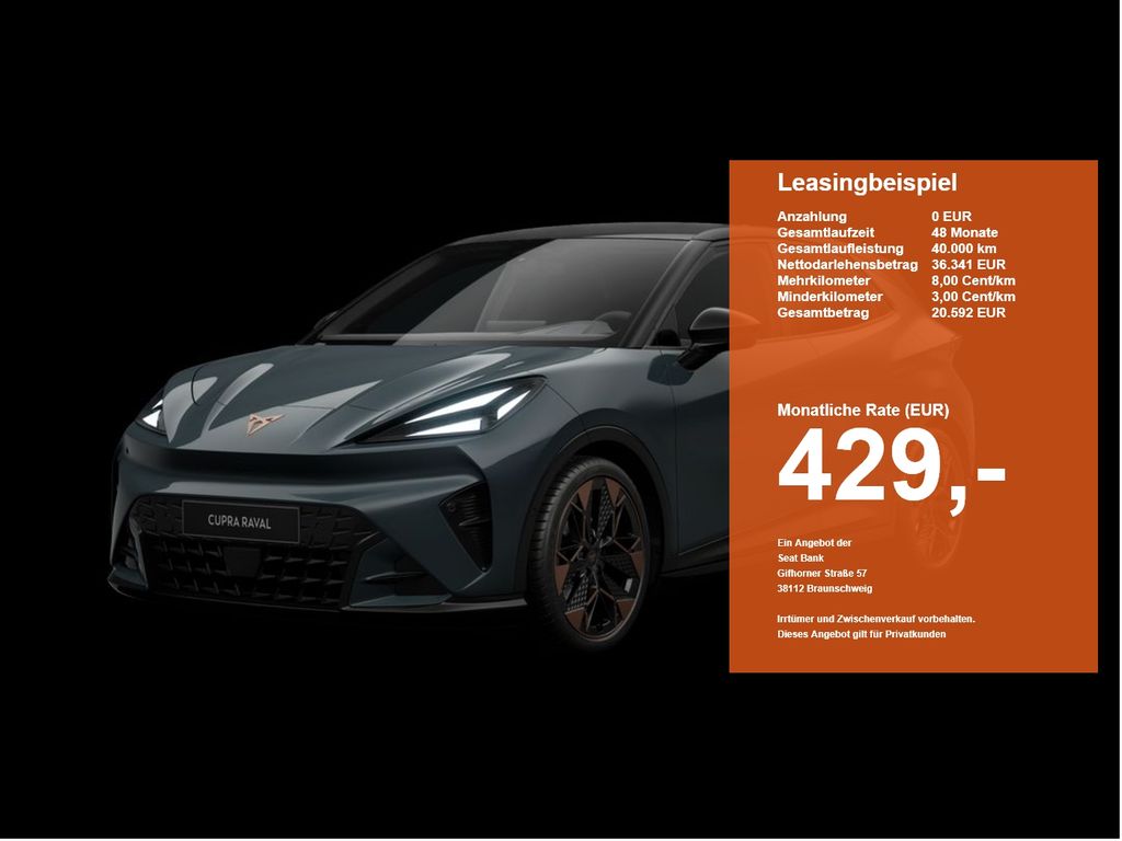 Cupra Raval 155 kW 52 kWh Endurance