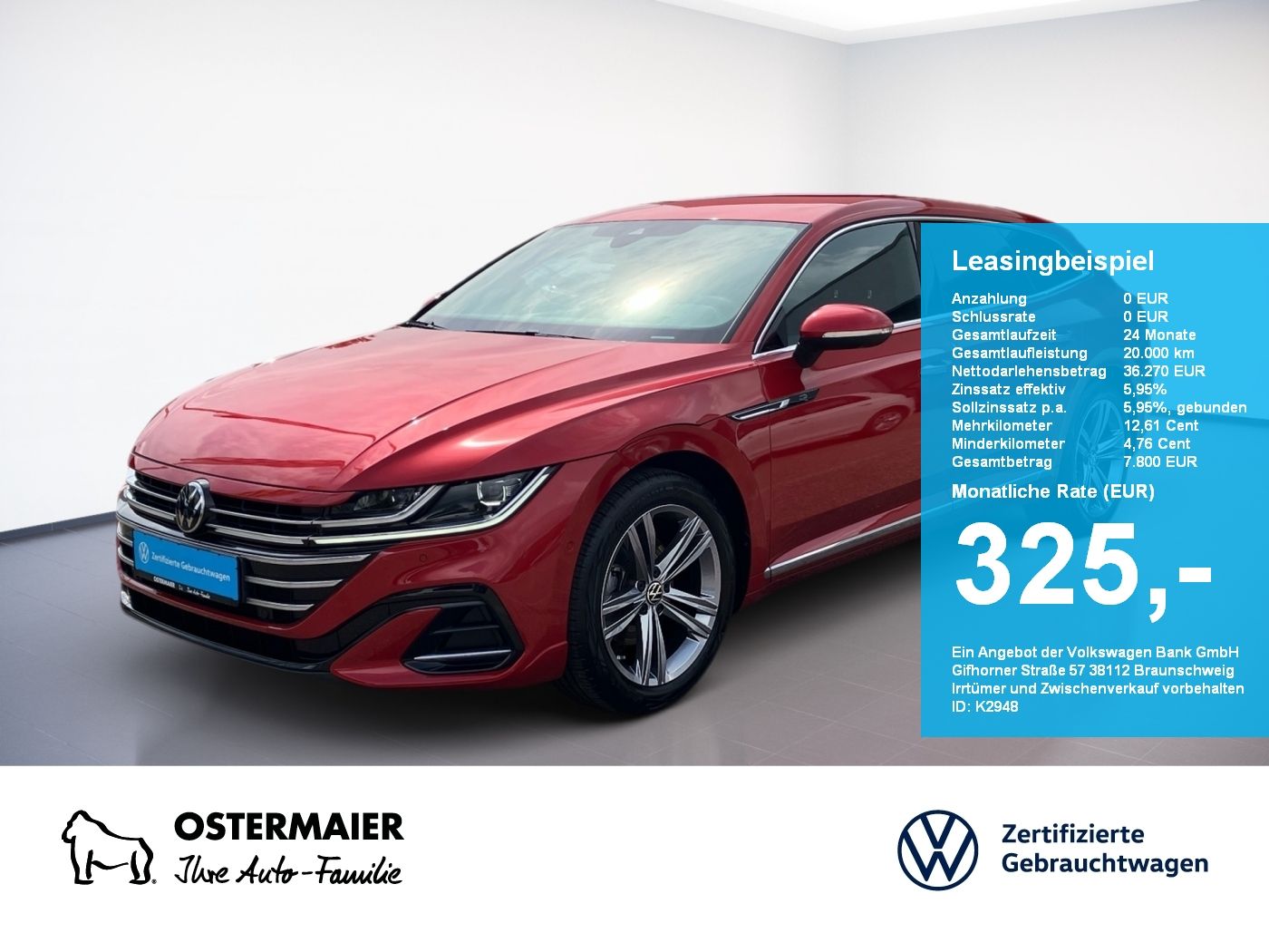 Volkswagen Arteon Shootingbrake R-LINE 2.0TDI 200PS 5J-G ST