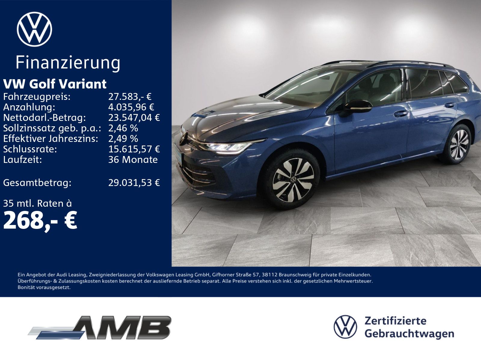Volkswagen Golf Variant Goal 1.5 TSI AHK Standhzg 04.30Gara foto 1