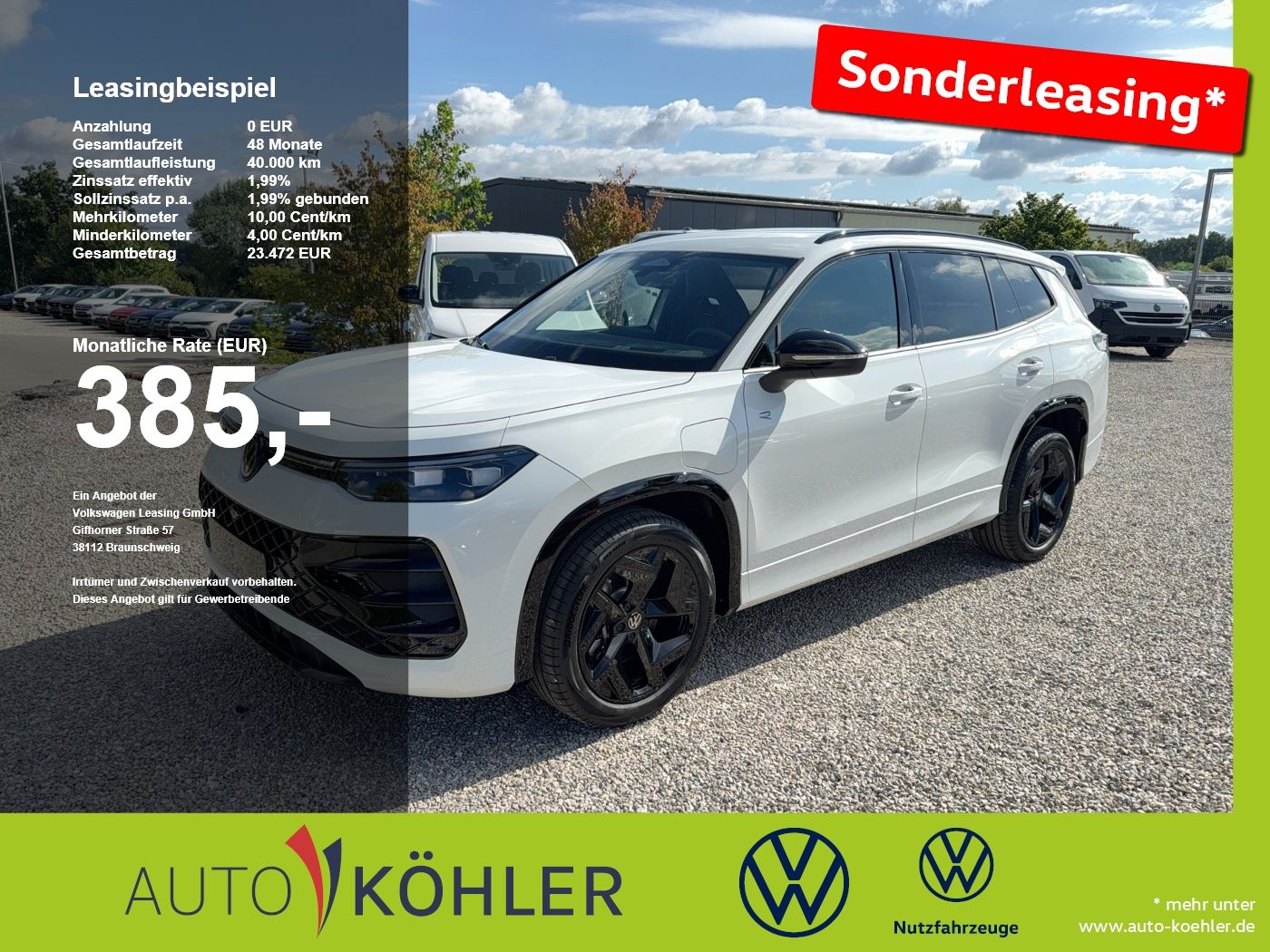 Volkswagen Tayron R-Line 1.5 l eHybrid Gewerbe Sonderleasin