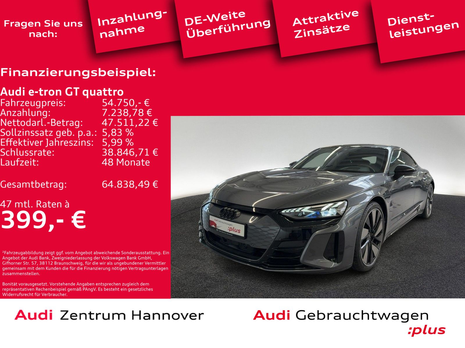 Audi e-tron GT quattro 350kW Head-Up Laser B&O Pano