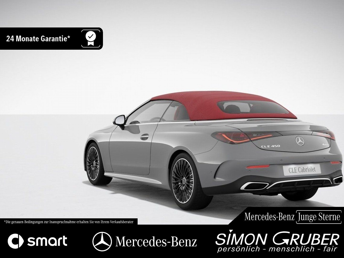 Fahrzeugabbildung Mercedes-Benz CLE 450 4M Cabrio AMG Leder rot 360 Burm 19 Zoll