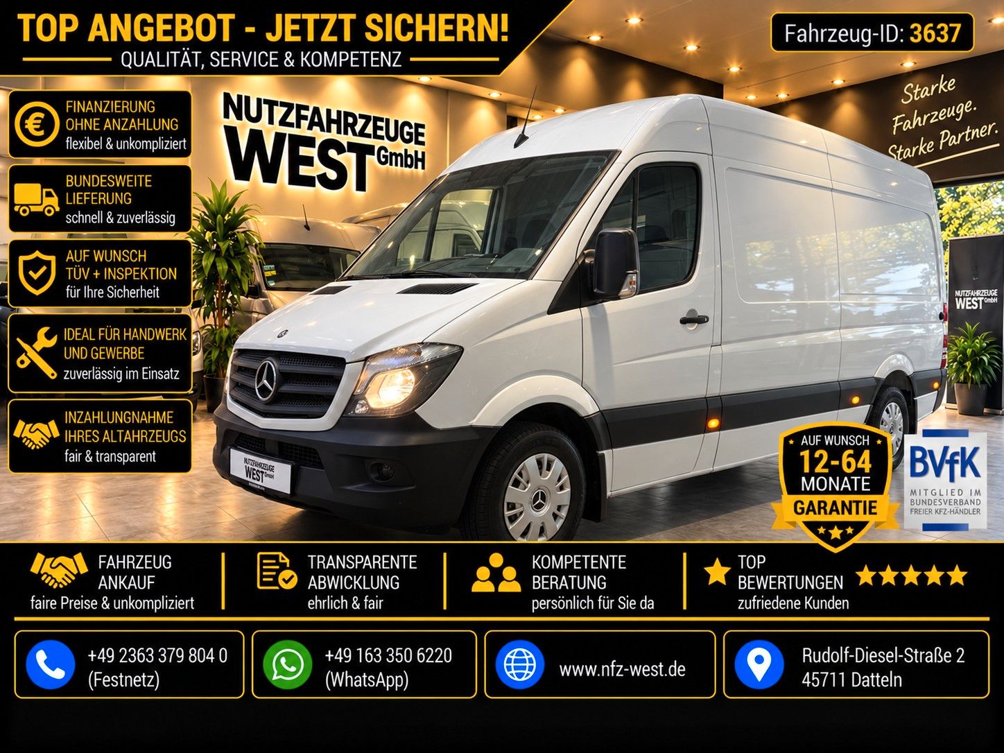Mercedes-Benz Sprinter 313/316 CDI Hoch+Lang*Garantie*Klima*