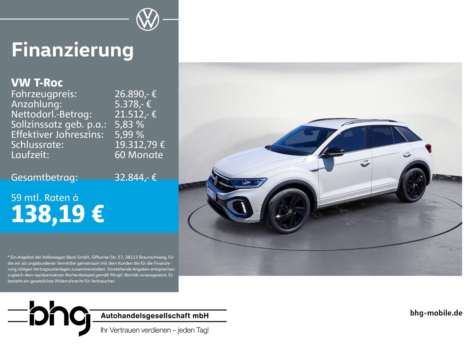 Volkswagen T-Roc 1.5 TSI R-Line *AHK*NAVI*KAMERA*