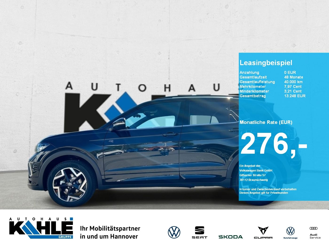 Volkswagen T-Cross R-Line 1.0 l TSI DSG Black RFK GJN AHK
