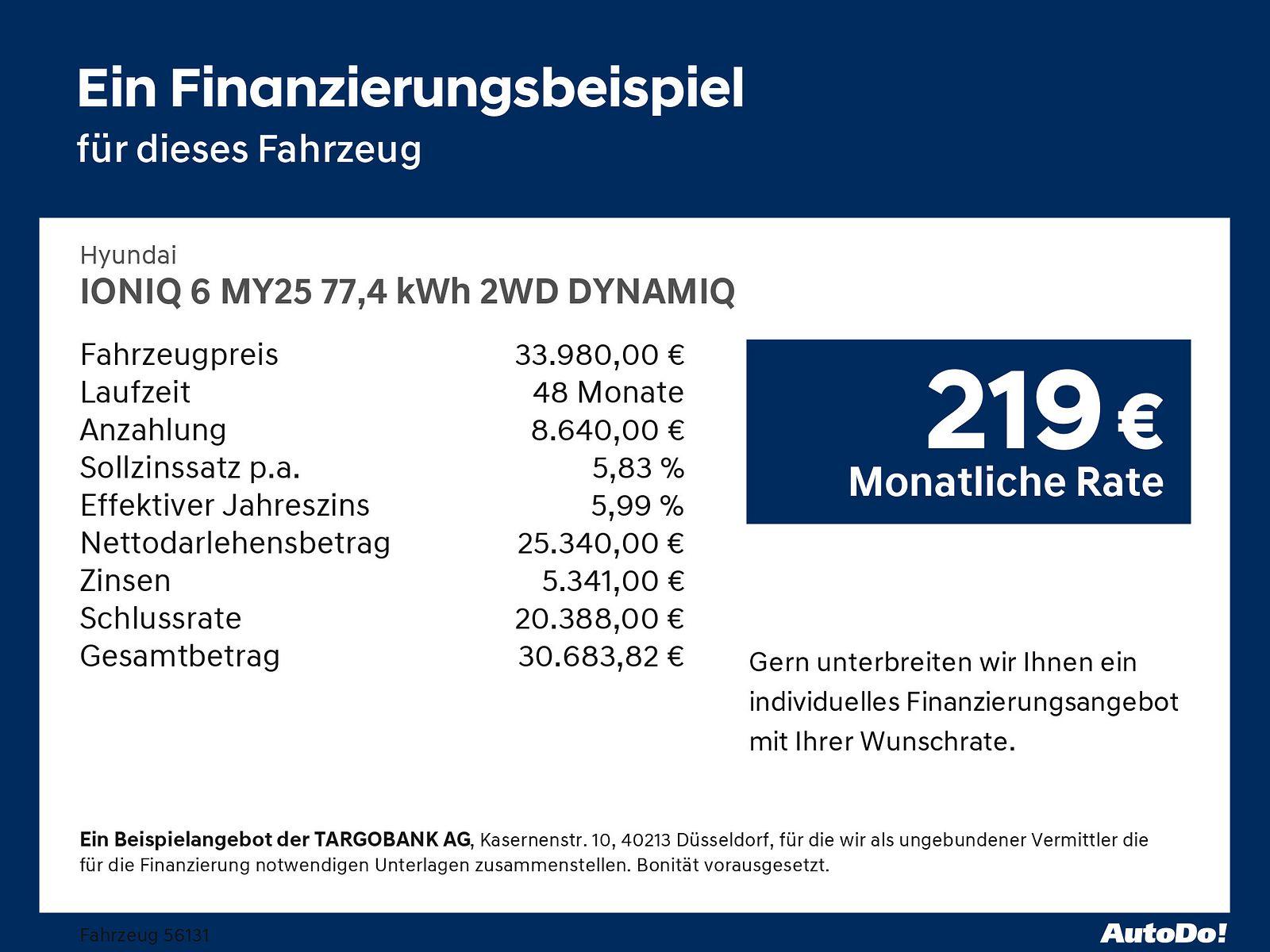 Hyundai IONIQ 6 MY25 77,4 kWh 2WD DYNAMIQ