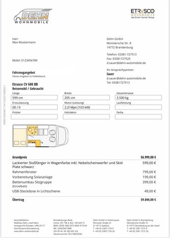 Etrusco CV600 BB 12.099,00€ Preisvorteil!