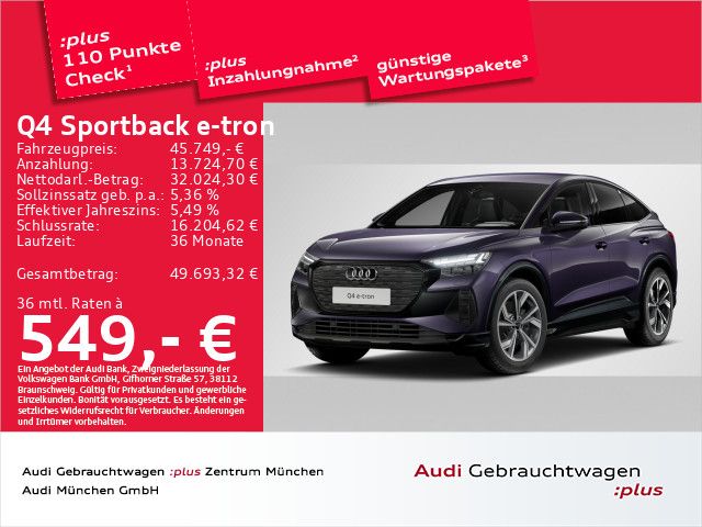 Audi Q4 Sportback e-tron 40 S line AHK/HuD/Matrix/Vir