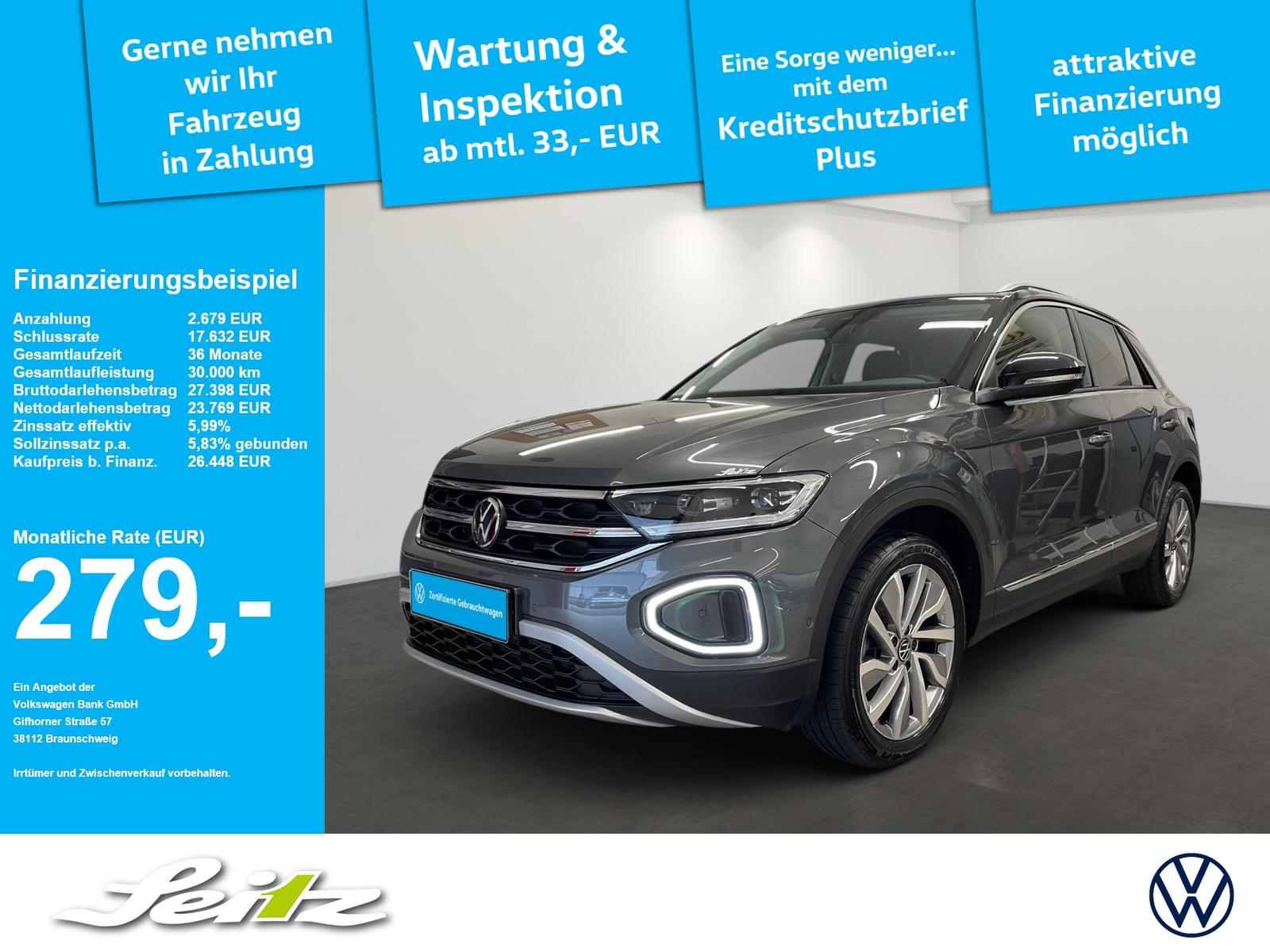 Volkswagen T-Roc 2.0 TDI Style *AHK*PANO*KAMERA*NAVI*