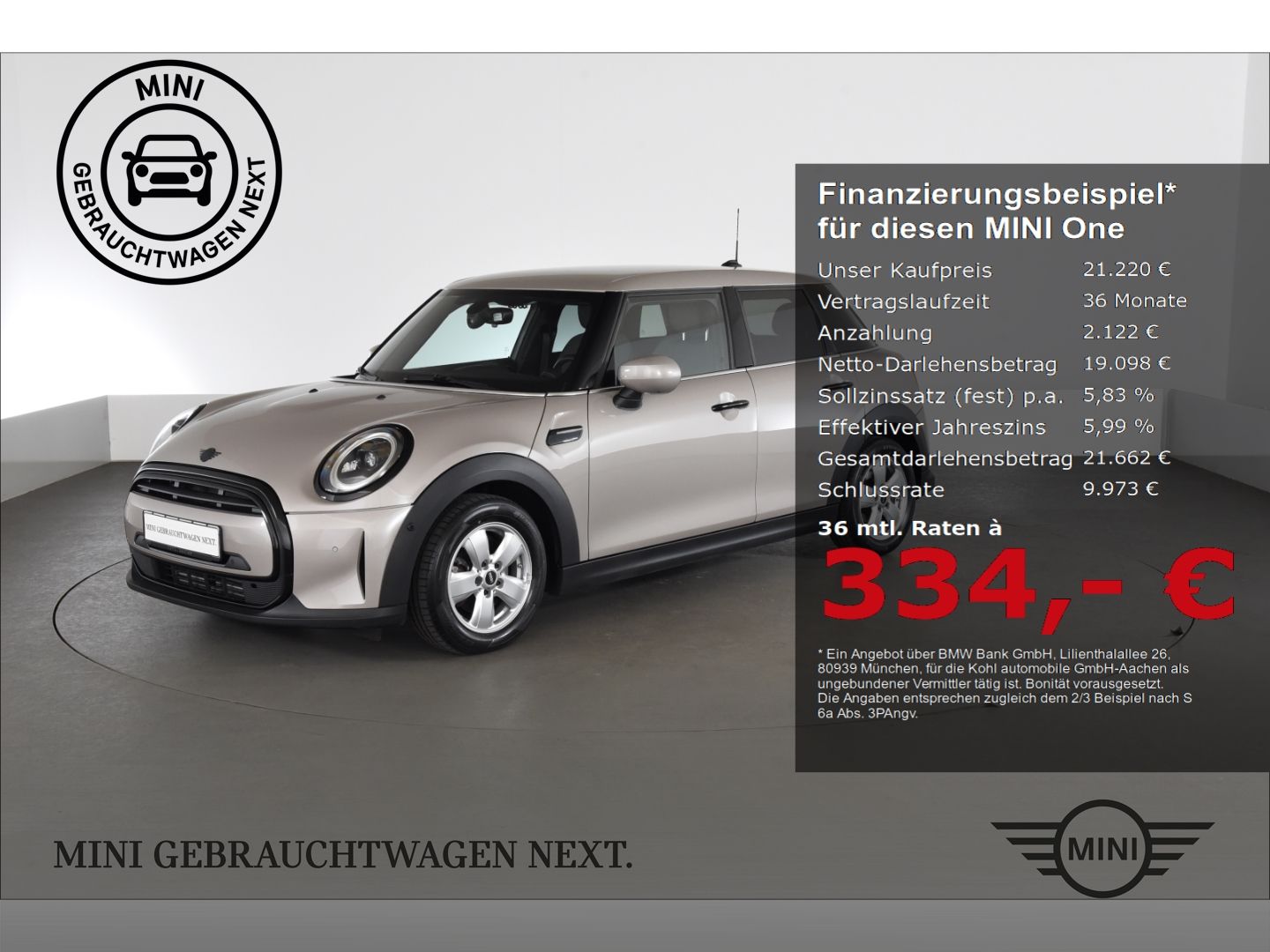 MINI One Classic Trim Rückfahrkamera Navigationssyste