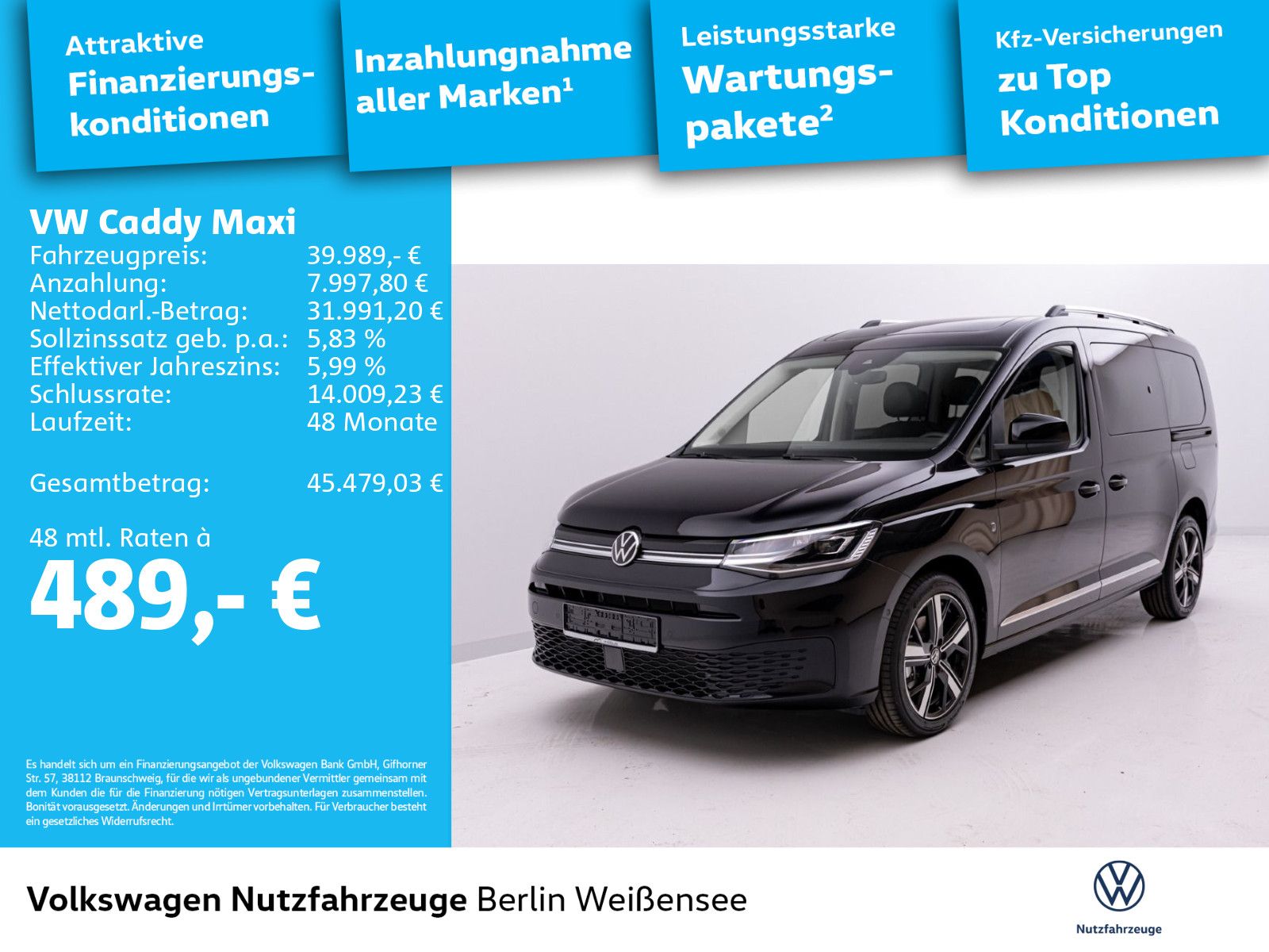 Volkswagen Caddy Maxi Style 1.5 TSI DSG AHK NAV LED 7-SITZE foto 2