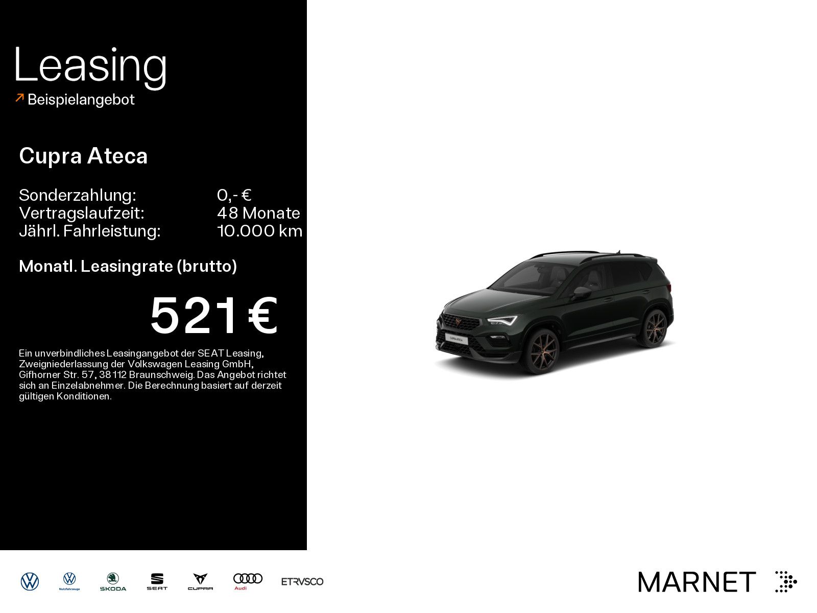 Cupra Ateca VZ 2.0 TSI 221 kW (300 PS) *AHKvorber.*4Dr