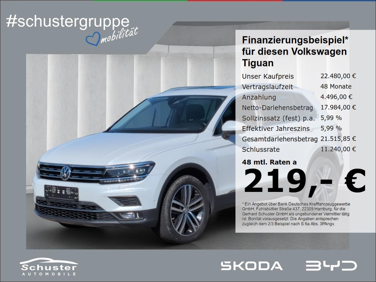 Volkswagen Tiguan Highline 4Mot TDI*190PS StandHzg Panodach