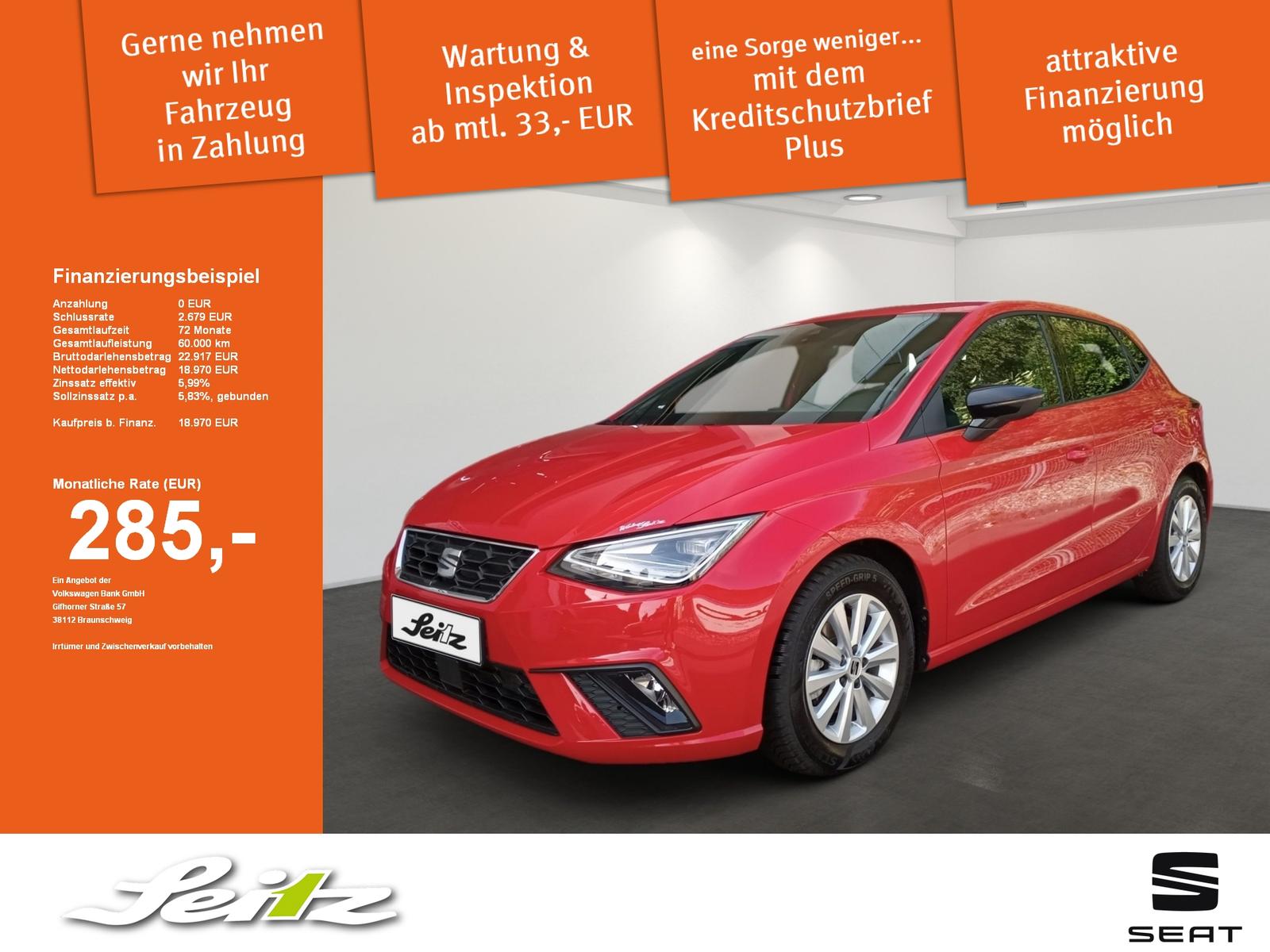 Seat Ibiza FR 1.0 TSI FR Navi. LED. Einparkhilfe