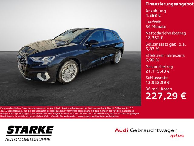 Audi A3 Sportback 35 TFSI S tronic advanced NaviPlus 